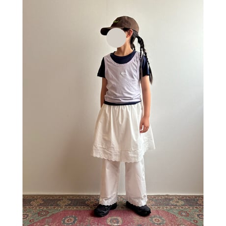 【26SSお取り寄せ / 90-160サイズ】 tank layered tops (white)