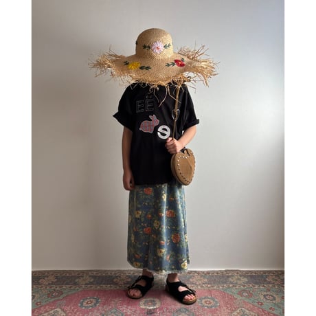 【26SSお取り寄せ / 100-160サイズ】 meadow floral long denim skirt
