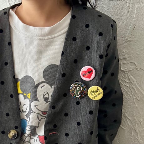 【PLUSH♥】 【即納】 "P" FRIENDS pin set