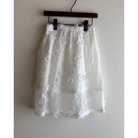 【即納 / 120サイズ】 floral midi skirt (ivory)