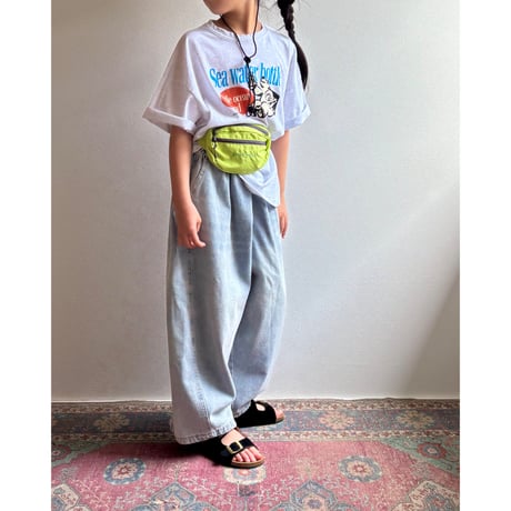 【26SSお取り寄せ / 90-150サイズ】 water bottle t shirt (white melange)