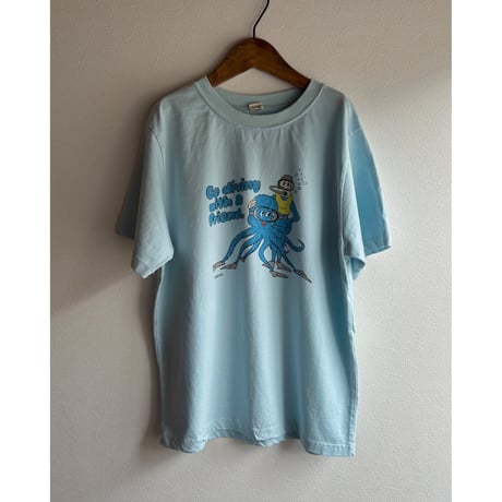 【26SSお取り寄せ / 80-140サイズ】 octopus t shirt (light blue)
