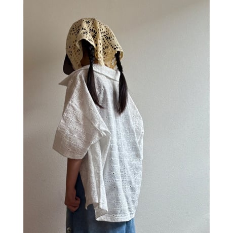 【26SSお取り寄せ / 90-150サイズ】 woodland relax shirt (ivory)