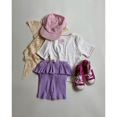 【26SSお取り寄せ / 70-100サイズ】 frill mini pants (3color)