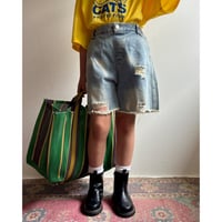 【26SSお取り寄せ / 90-150サイズ】 damege denim half pants