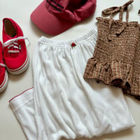 【即納 / 120サイズ】 rose point skirt (ivory)