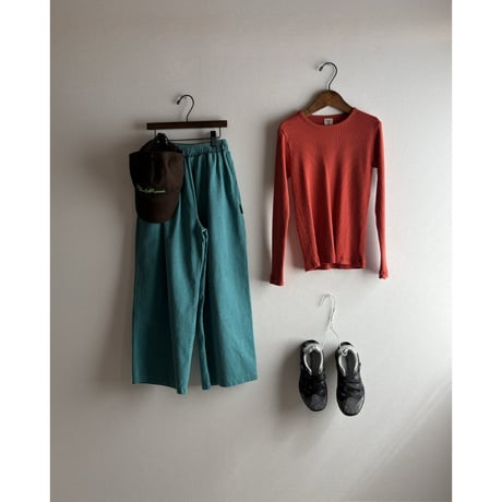 【OUTLET / 100サイズ】 crayon rib L/S tee (tomato)