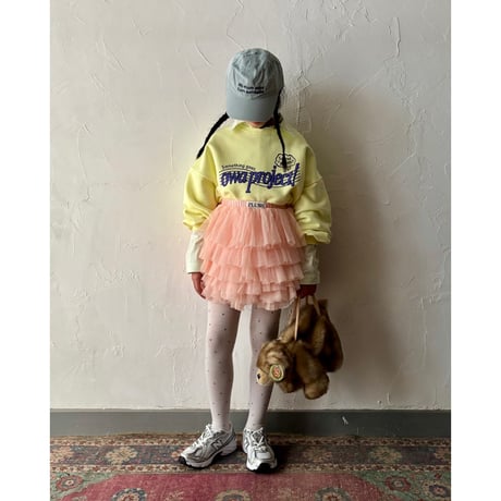 【予約】【PLUSH♥】【即納 / S-Lサイズ】 jiggly jelly tulle skirt (peach)