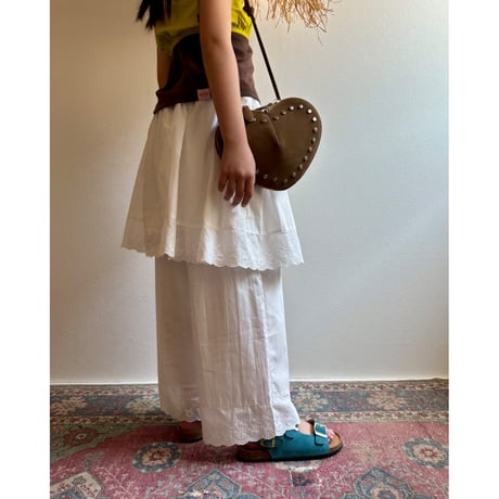 【26SSお取り寄せ / 100-130,150-160サイズ】 lace layered pants