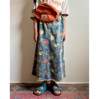 【26SSお取り寄せ / 100-160サイズ】 meadow floral long denim skirt