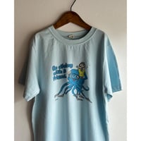 【26SSお取り寄せ / 80-140サイズ】 octopus t shirt (light blue)