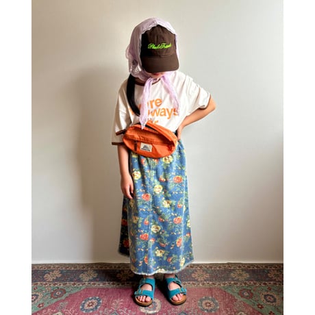 【26SSお取り寄せ / 100-160サイズ】 meadow floral long denim skirt