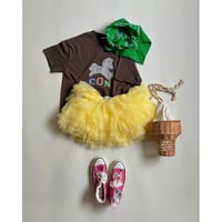 【2次予約】【PLUSH♥】【即納 / S-Lサイズ】 jiggly jelly tulle skirt (lemon)