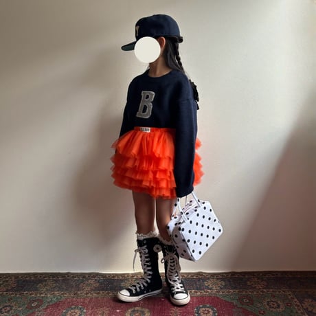 【予約】【PLUSH♥】【即納 / S-Lサイズ】 jiggly jelly tulle skirt (orange)