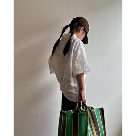 【26SSお取り寄せ / 90-150サイズ】 woodland relax shirt (ivory)