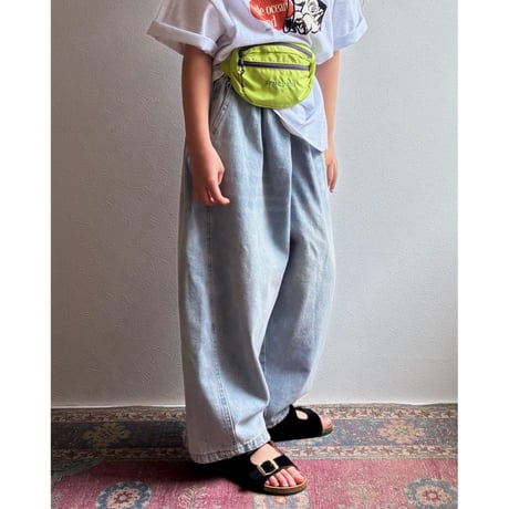 【26SSお取り寄せ / 90-150サイズ】 wide volume denim