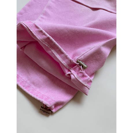 【26SSお取り寄せ / 100-160サイズ】 bubble damage denim (pink)
