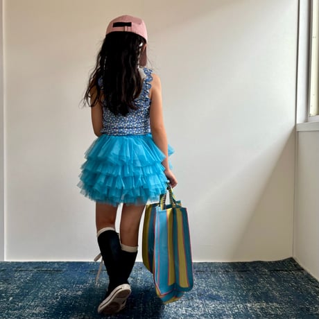 【2次予約】【PLUSH♥】【即納 / S-Lサイズ】 jiggly jelly tulle skirt (blue)