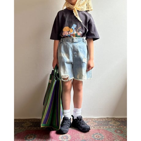 【26SSお取り寄せ / 90-160サイズ】 happy crew t shirt (charcoal)