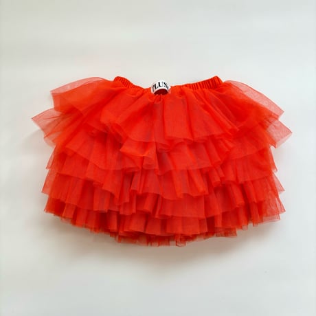 【予約】【PLUSH♥】【即納 / S-Lサイズ】 jiggly jelly tulle skirt (orange)