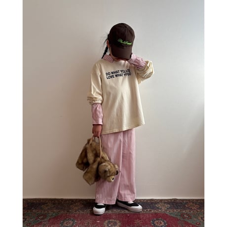 【即納 / 120サイズ】 picnic stripe pants (pink)