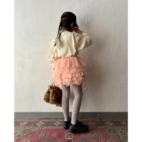 【2次予約】【PLUSH♥】【即納 / S-Lサイズ】 jiggly jelly tulle skirt (peach)