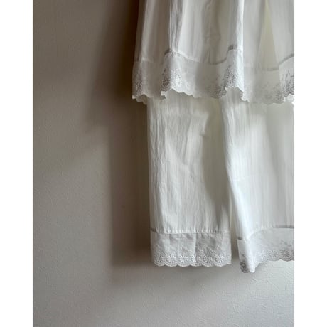 【26SSお取り寄せ / 100-130,150-160サイズ】 lace layered pants