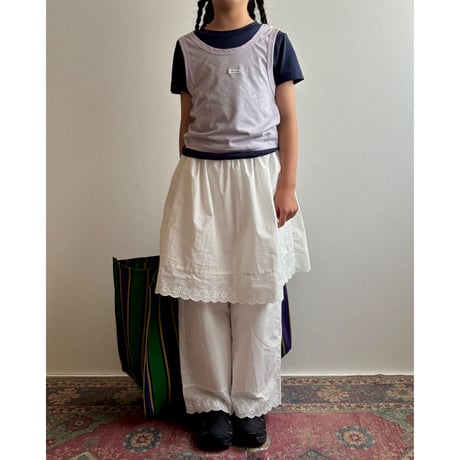 【26SSお取り寄せ / 90-160サイズ】 tank layered tops (white)