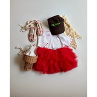 【2次予約】【PLUSH♥】【即納 / S-Lサイズ】 jiggly jelly tulle skirt (red)