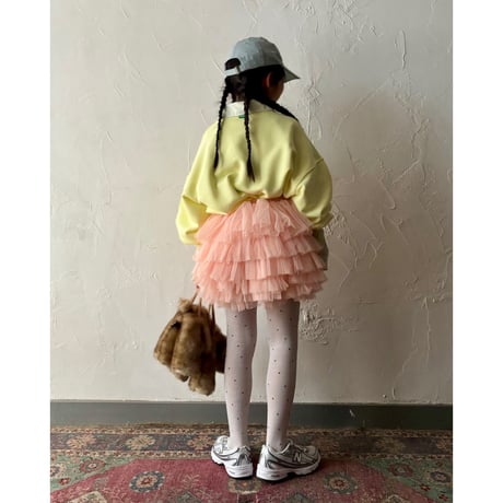 【2次予約】【PLUSH♥】【即納 / S-Lサイズ】 jiggly jelly tulle skirt (peach)