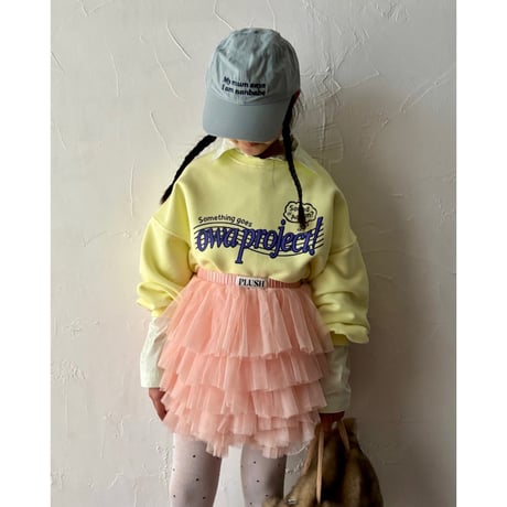 【2次予約】【PLUSH♥】【即納 / S-Lサイズ】 jiggly jelly tulle skirt (peach)