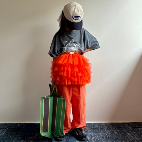 【予約】【PLUSH♥】【即納 / S-Lサイズ】 jiggly jelly tulle skirt (orange)