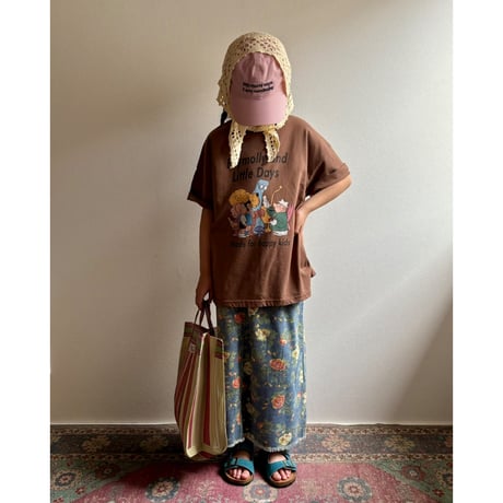 【26SSお取り寄せ / 100-160サイズ】 meadow floral long denim skirt