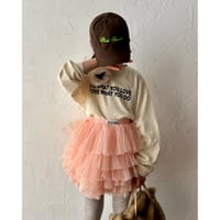 【予約】【PLUSH♥】【即納 / S-Lサイズ】 jiggly jelly tulle skirt (peach)