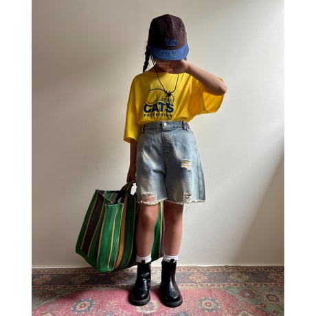 【26SSお取り寄せ / 90-150サイズ】 CATS t shirt (yellow)