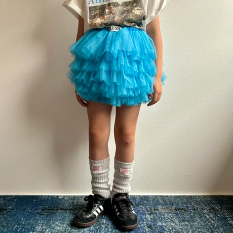 【2次予約】【PLUSH♥】【即納 / S-Lサイズ】 jiggly jelly tulle skirt (blue)