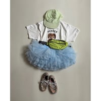 【2次予約】【PLUSH♥】【即納 / S-Lサイズ】 jiggly jelly tulle skirt (babyblue)