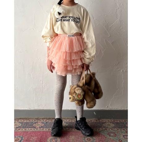 【2次予約】【PLUSH♥】【即納 / S-Lサイズ】 jiggly jelly tulle skirt (peach)