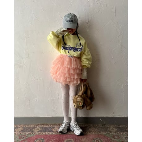 【2次予約】【PLUSH♥】【即納 / S-Lサイズ】 jiggly jelly tulle skirt (peach)