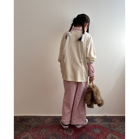 【即納 / 120サイズ】 picnic stripe pants (pink)