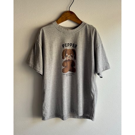 【26SSお取り寄せ / 80-120サイズ】 puppy t shirt (gray)