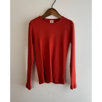 【OUTLET / 100サイズ】 crayon rib L/S tee (tomato)