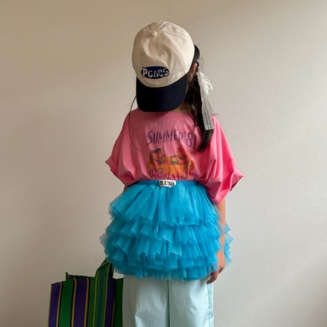 【2次予約】【PLUSH♥】【即納 / S-Lサイズ】 jiggly jelly tulle skirt (blue)