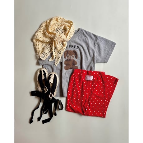 【26SSお取り寄せ / 80-120サイズ】 puppy t shirt (gray)