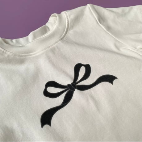 【OUTLET / 100-140サイズ】 ribbon t-shirt