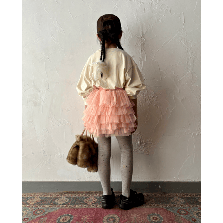 【2次予約】【PLUSH♥】【即納 / S-Lサイズ】 jiggly jelly tulle skirt (peach)