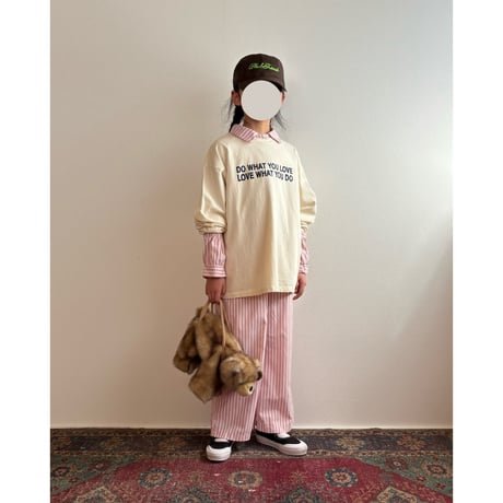 【即納 / 120サイズ】 picnic stripe pants (pink)