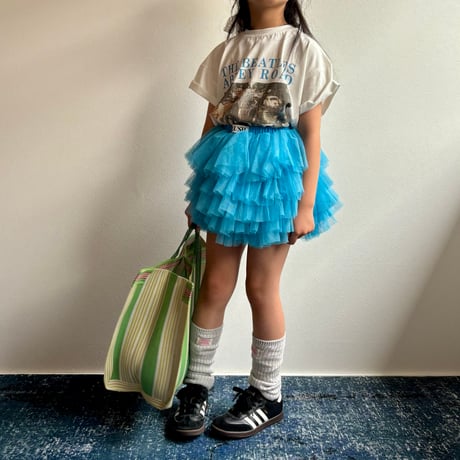 【2次予約】【PLUSH♥】【即納 / S-Lサイズ】 jiggly jelly tulle skirt (blue)