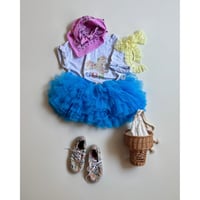 【2次予約】【PLUSH♥】【即納 / S-Lサイズ】 jiggly jelly tulle skirt (blue)