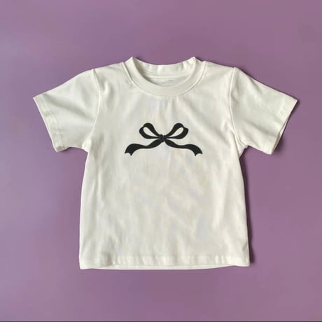 【OUTLET / 100-140サイズ】 ribbon t-shirt
